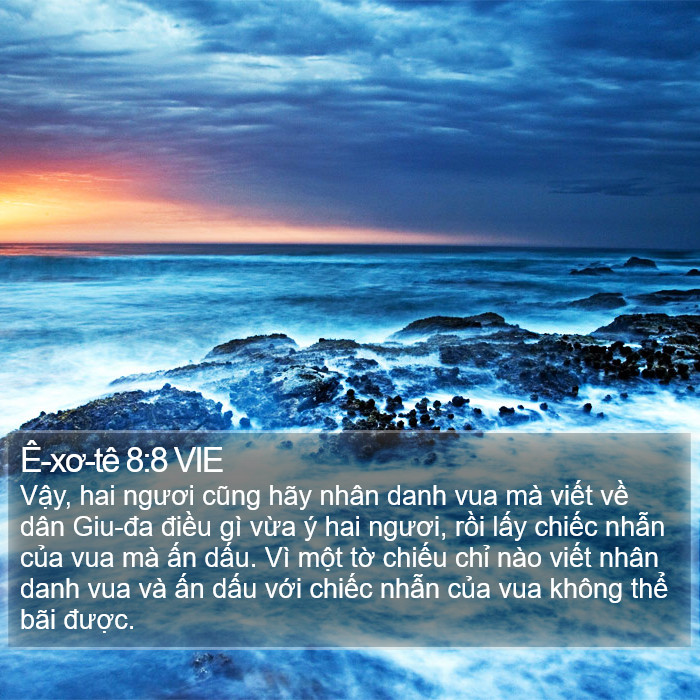 Ê-xơ-tê 8:8 VIE Bible Study