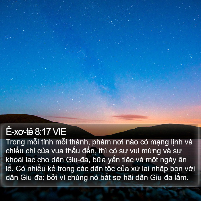 Ê-xơ-tê 8:17 VIE Bible Study