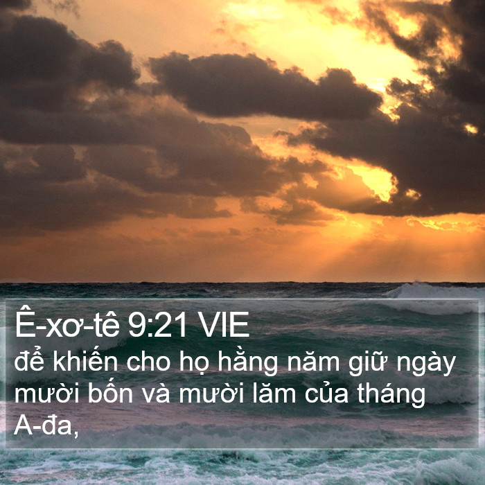 Ê-xơ-tê 9:21 VIE Bible Study