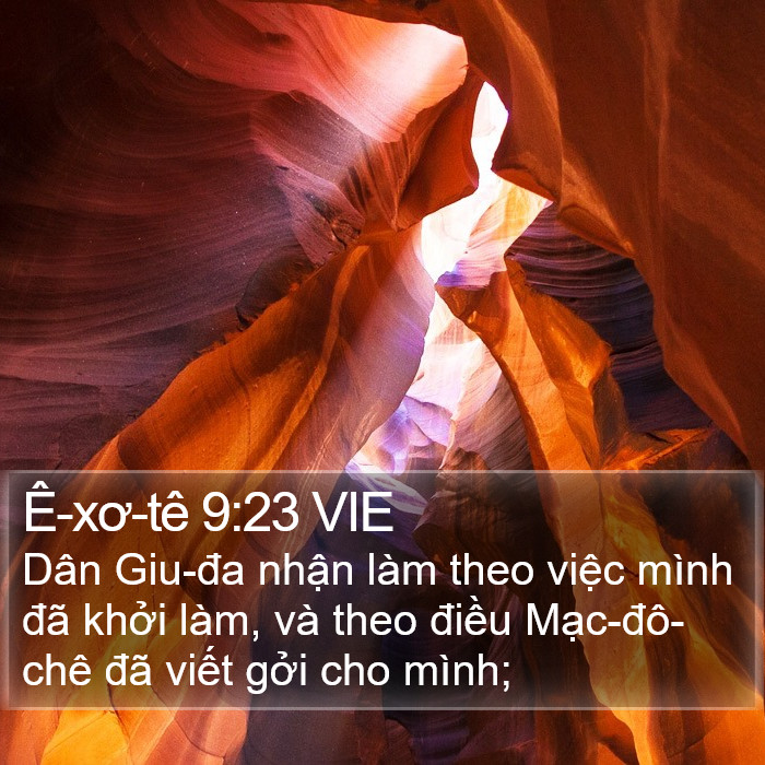 Ê-xơ-tê 9:23 VIE Bible Study