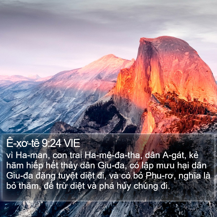 Ê-xơ-tê 9:24 VIE Bible Study