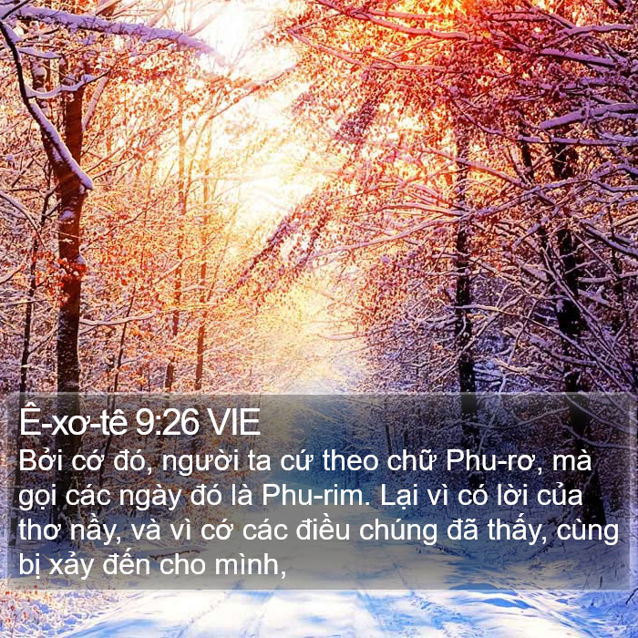 Ê-xơ-tê 9:26 VIE Bible Study