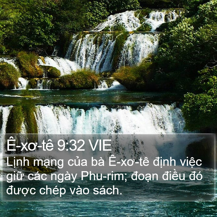 Ê-xơ-tê 9:32 VIE Bible Study