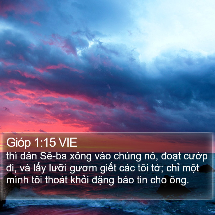 Gióp 1:15 VIE Bible Study