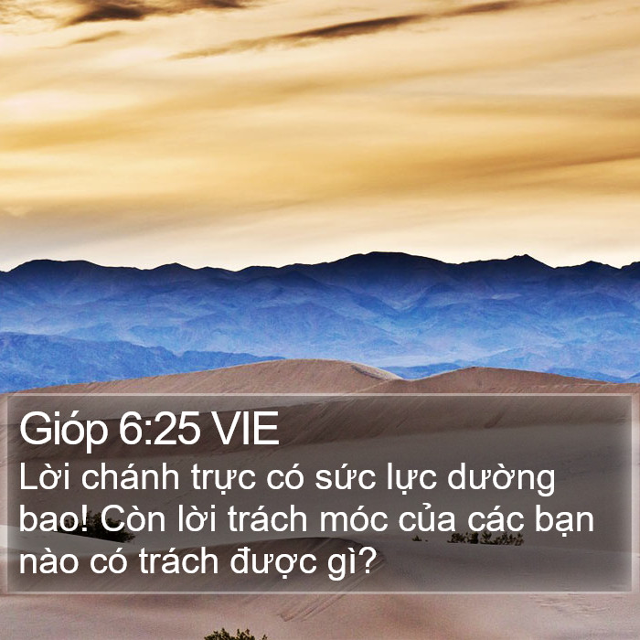 Gióp 6:25 VIE Bible Study