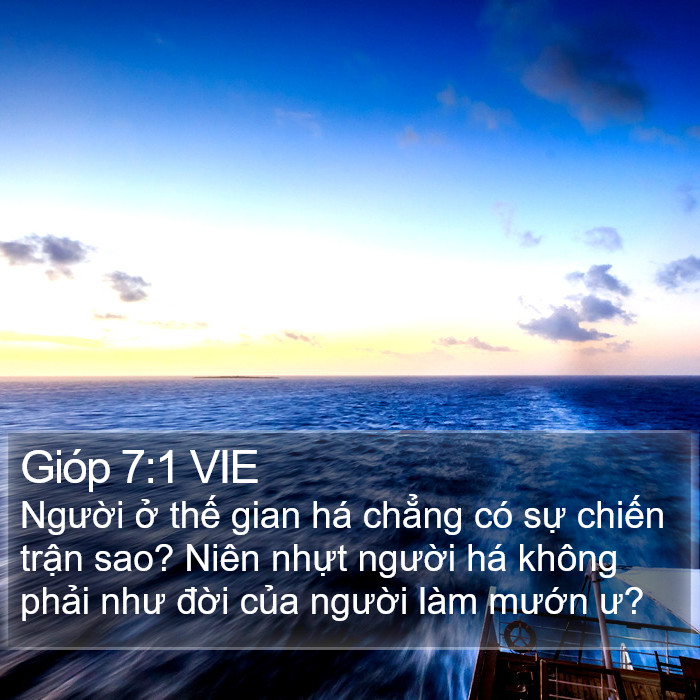 Gióp 7:1 VIE Bible Study