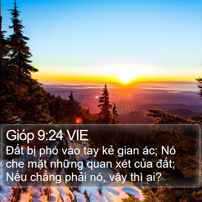 Gióp 9:24 VIE Bible Study