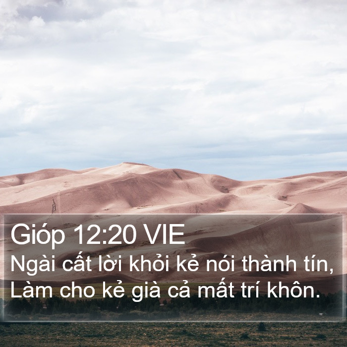 Gióp 12:20 VIE Bible Study