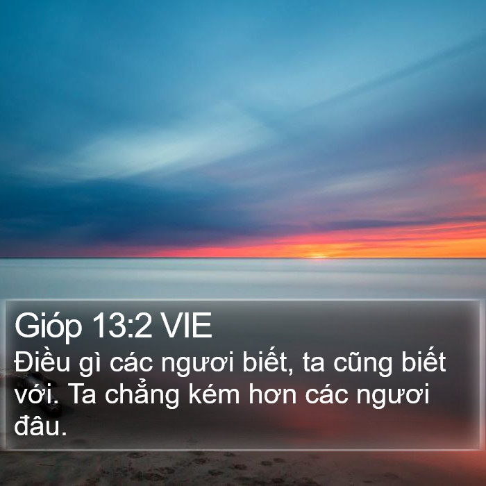 Gióp 13:2 VIE Bible Study
