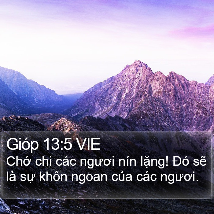 Gióp 13:5 VIE Bible Study
