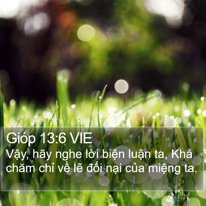 Gióp 13:6 VIE Bible Study