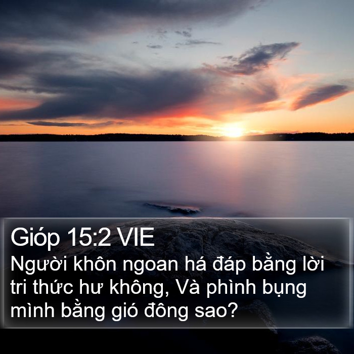 Gióp 15:2 VIE Bible Study