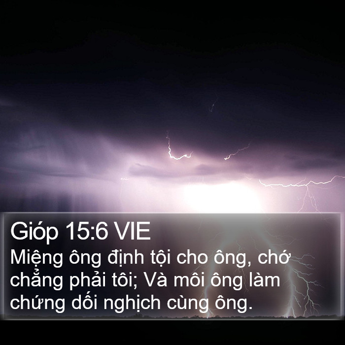 Gióp 15:6 VIE Bible Study