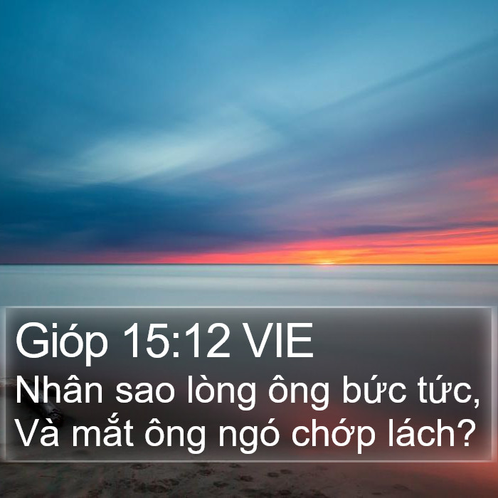 Gióp 15:12 VIE Bible Study