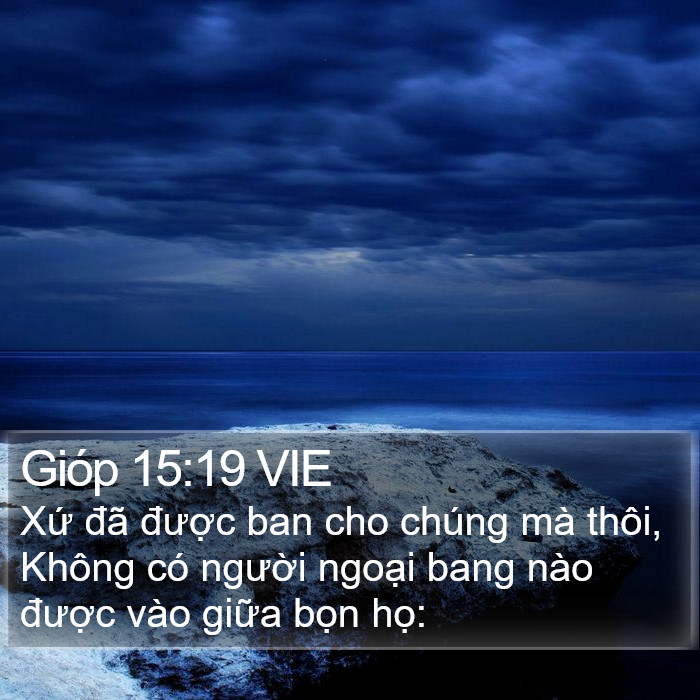 Gióp 15:19 VIE Bible Study