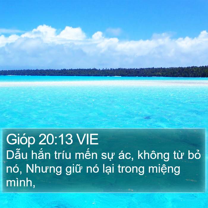 Gióp 20:13 VIE Bible Study