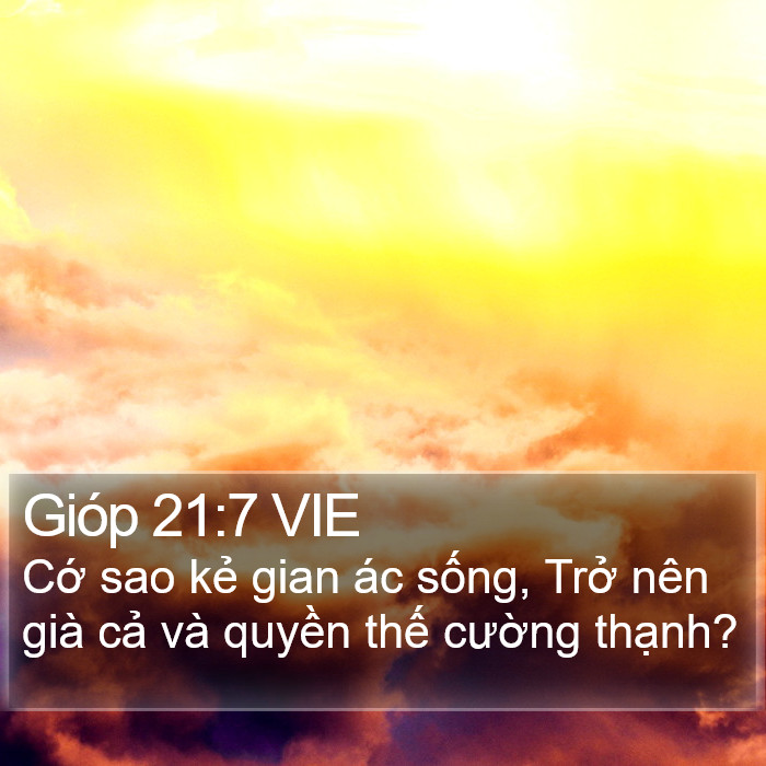 Gióp 21:7 VIE Bible Study