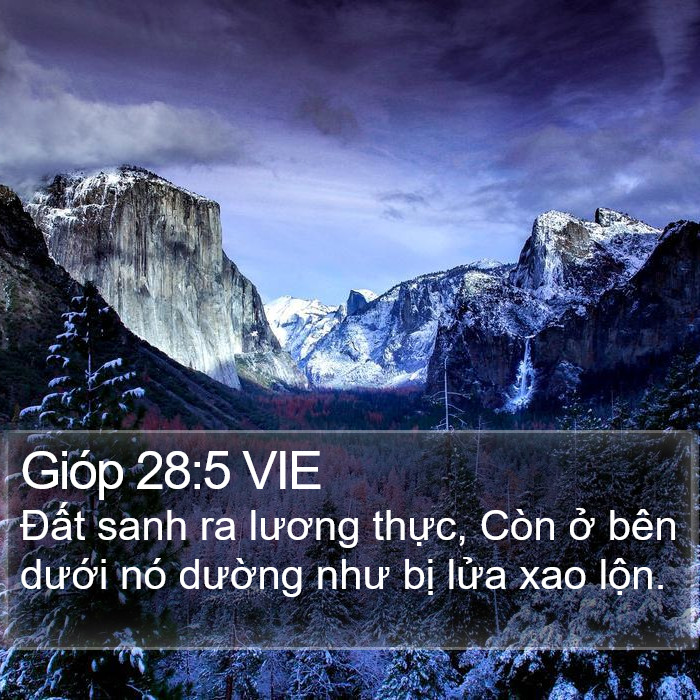 Gióp 28:5 VIE Bible Study