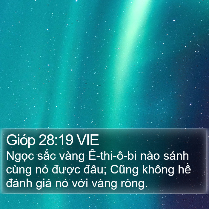 Gióp 28:19 VIE Bible Study
