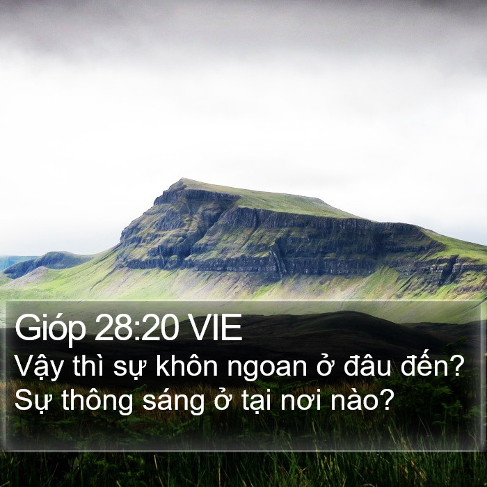 Gióp 28:20 VIE Bible Study