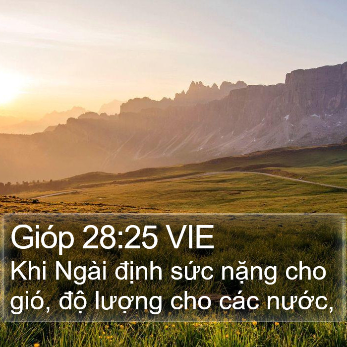 Gióp 28:25 VIE Bible Study