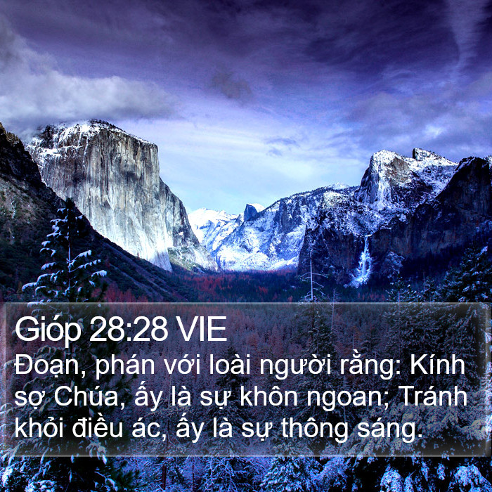 Gióp 28:28 VIE Bible Study
