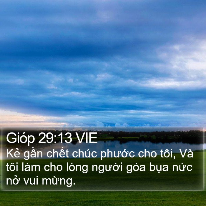 Gióp 29:13 VIE Bible Study