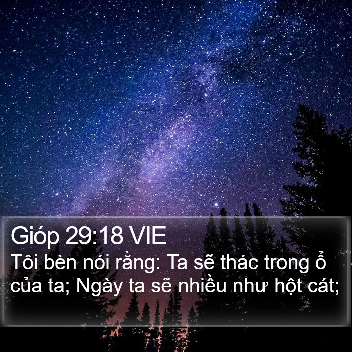 Gióp 29:18 VIE Bible Study
