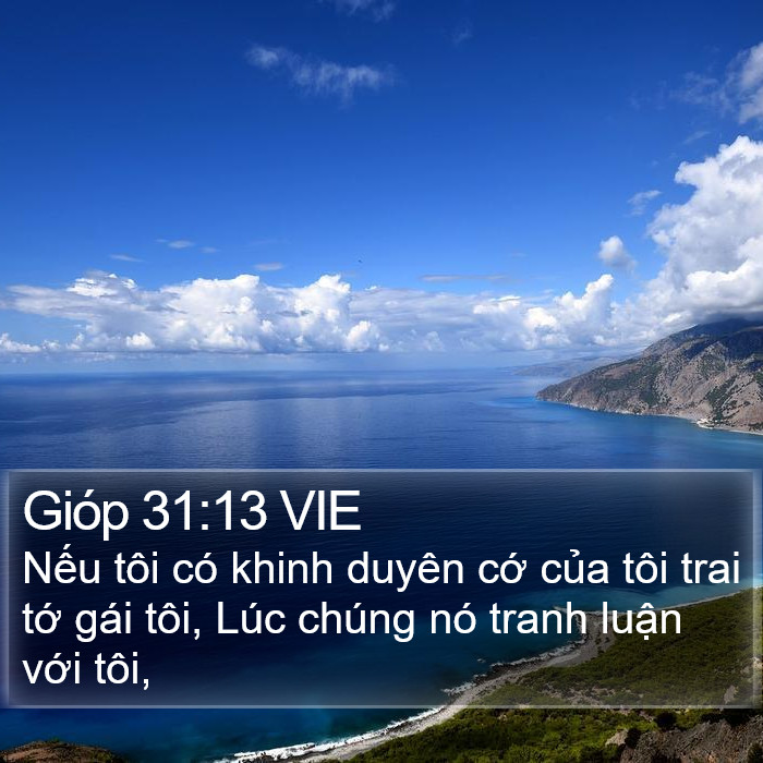 Gióp 31:13 VIE Bible Study