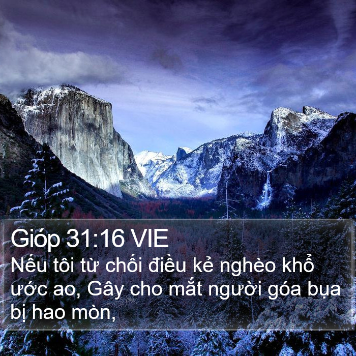 Gióp 31:16 VIE Bible Study