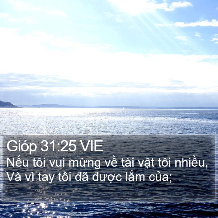 Gióp 31:25 VIE Bible Study