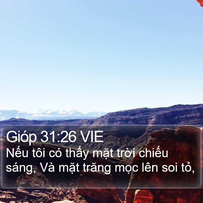 Gióp 31:26 VIE Bible Study