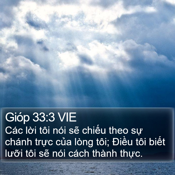 Gióp 33:3 VIE Bible Study