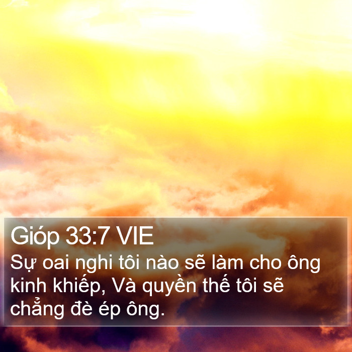 Gióp 33:7 VIE Bible Study