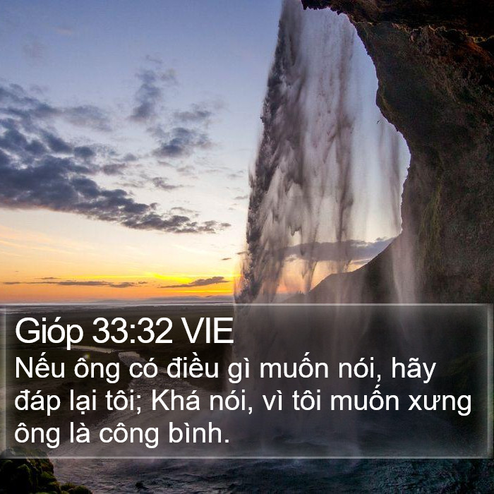 Gióp 33:32 VIE Bible Study