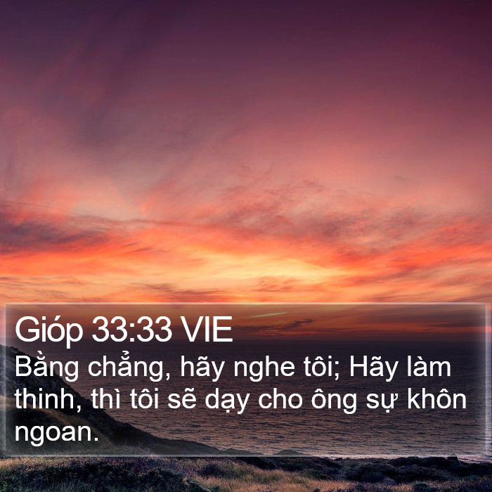 Gióp 33:33 VIE Bible Study