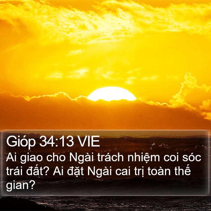 Gióp 34:13 VIE Bible Study