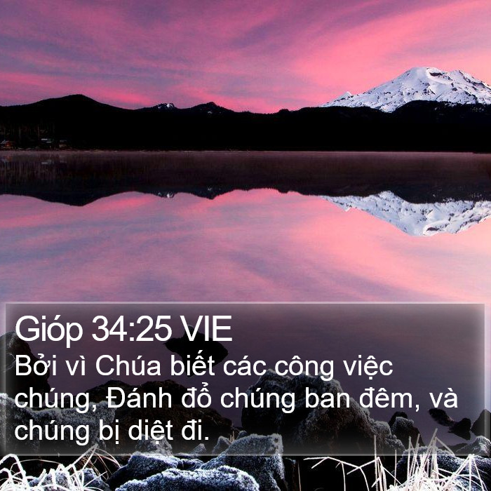 Gióp 34:25 VIE Bible Study