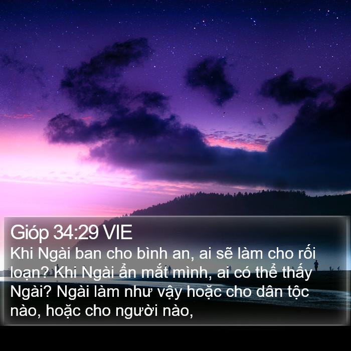 Gióp 34:29 VIE Bible Study