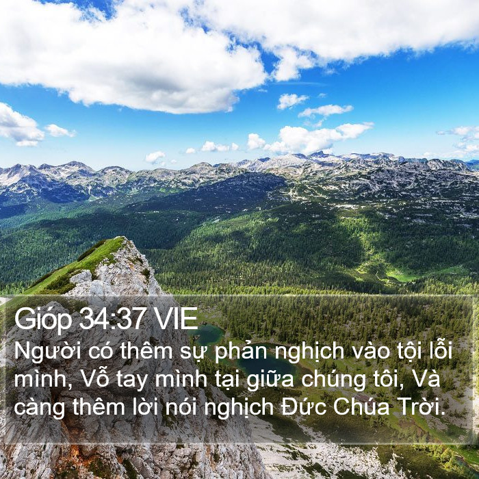 Gióp 34:37 VIE Bible Study