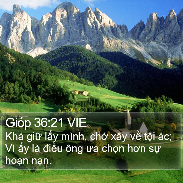 Gióp 36:21 VIE Bible Study