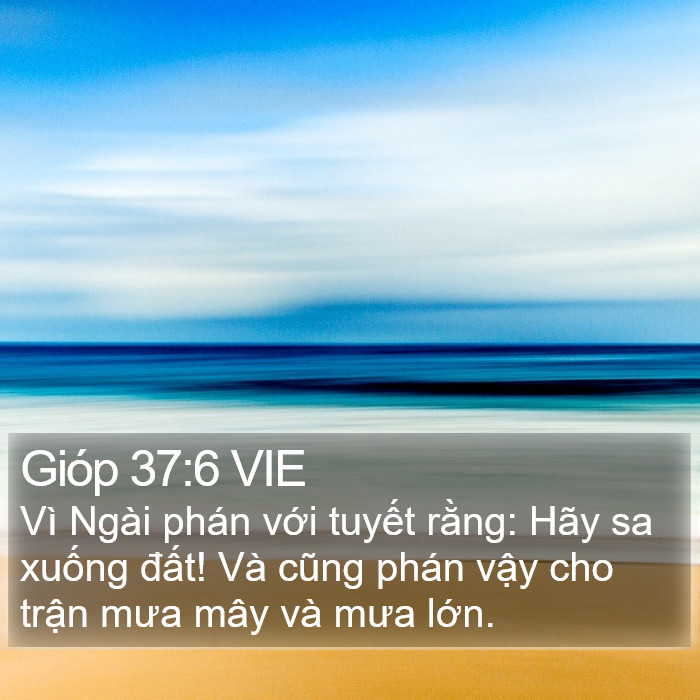 Gióp 37:6 VIE Bible Study