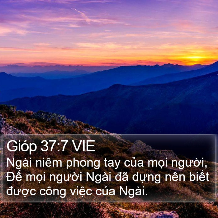 Gióp 37:7 VIE Bible Study
