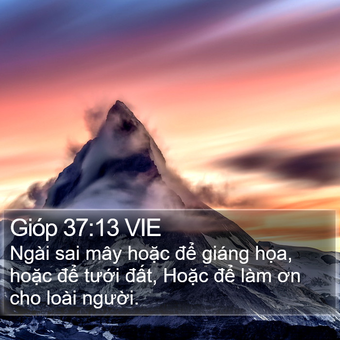 Gióp 37:13 VIE Bible Study