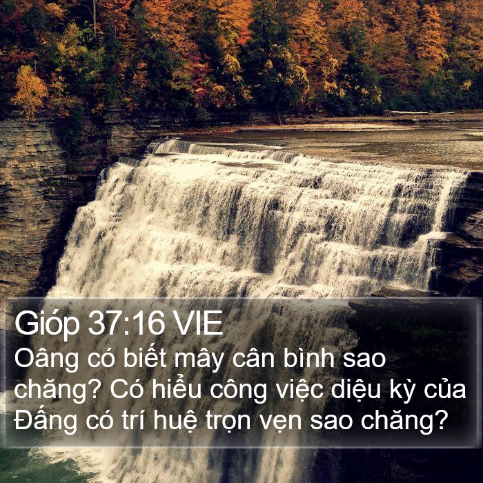 Gióp 37:16 VIE Bible Study