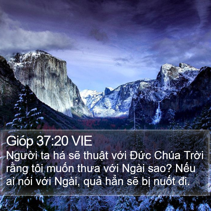 Gióp 37:20 VIE Bible Study
