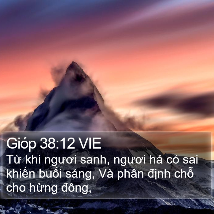 Gióp 38:12 VIE Bible Study