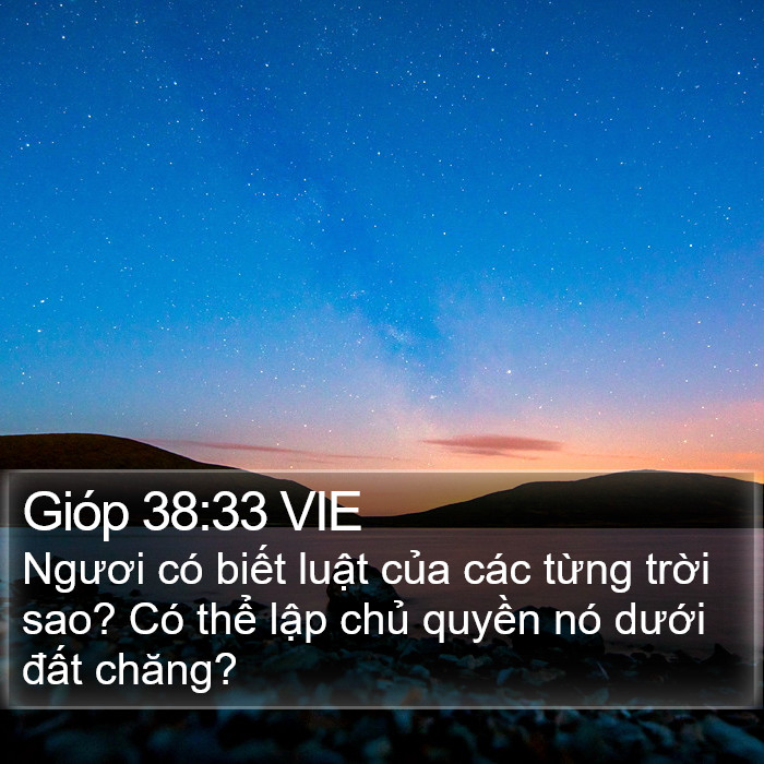 Gióp 38:33 VIE Bible Study