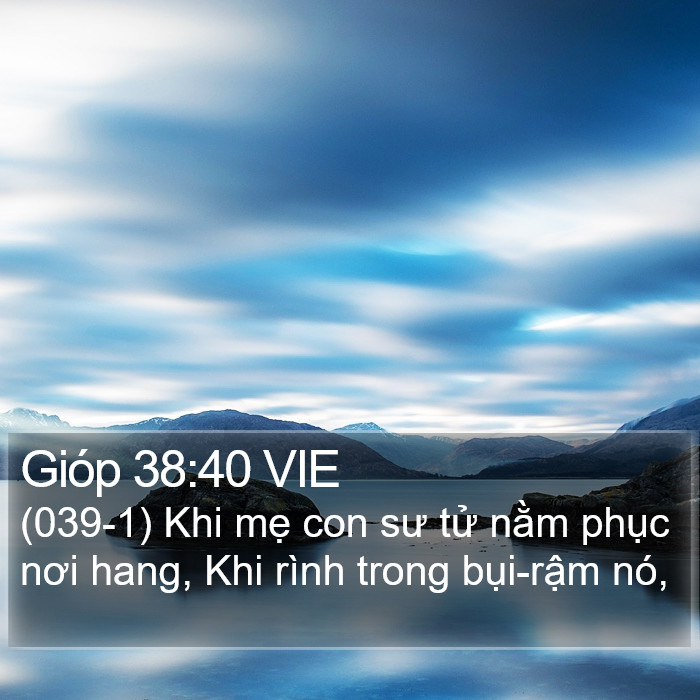 Gióp 38:40 VIE Bible Study