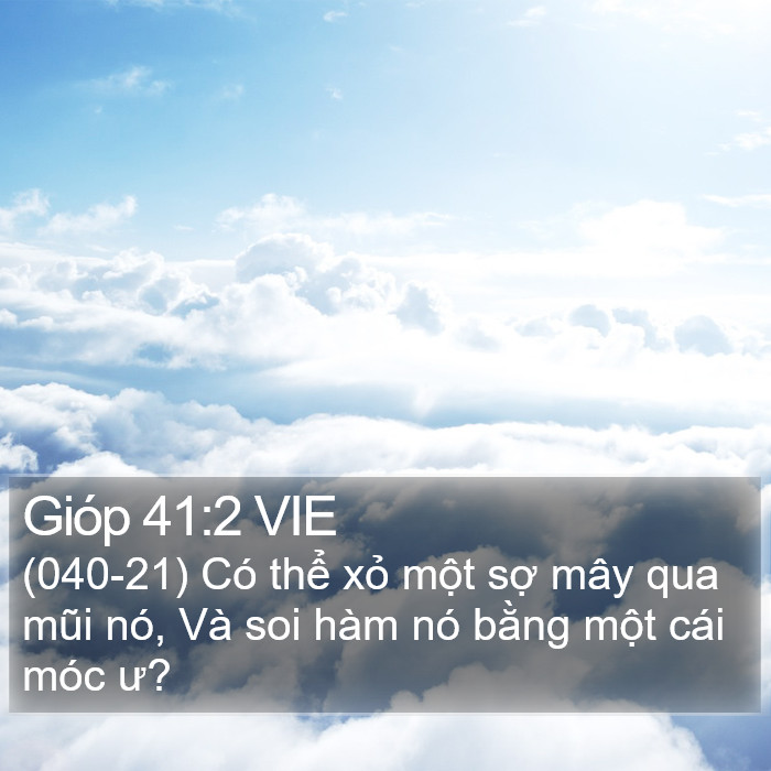 Gióp 41:2 VIE Bible Study